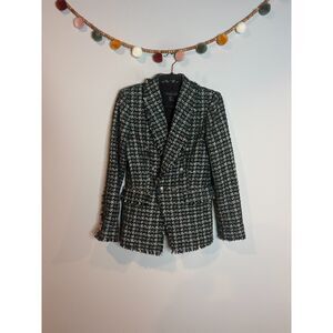 Rachel Zoe metallic tweed blazer jacket
